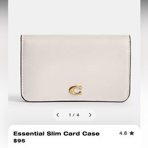 Coach Chalk and Brass Card Holder